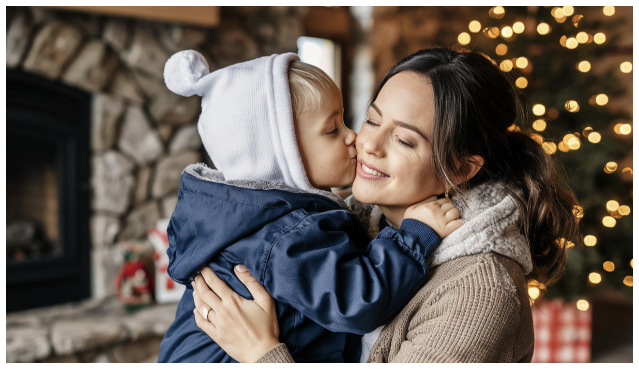 AI 接吻打造的溫馨家庭照